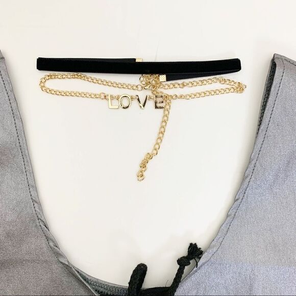 Settle Down Lace-up Crop Top with Choker, Small - Picture 2 of 6